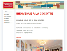 Tablet Screenshot of lacocotte.de